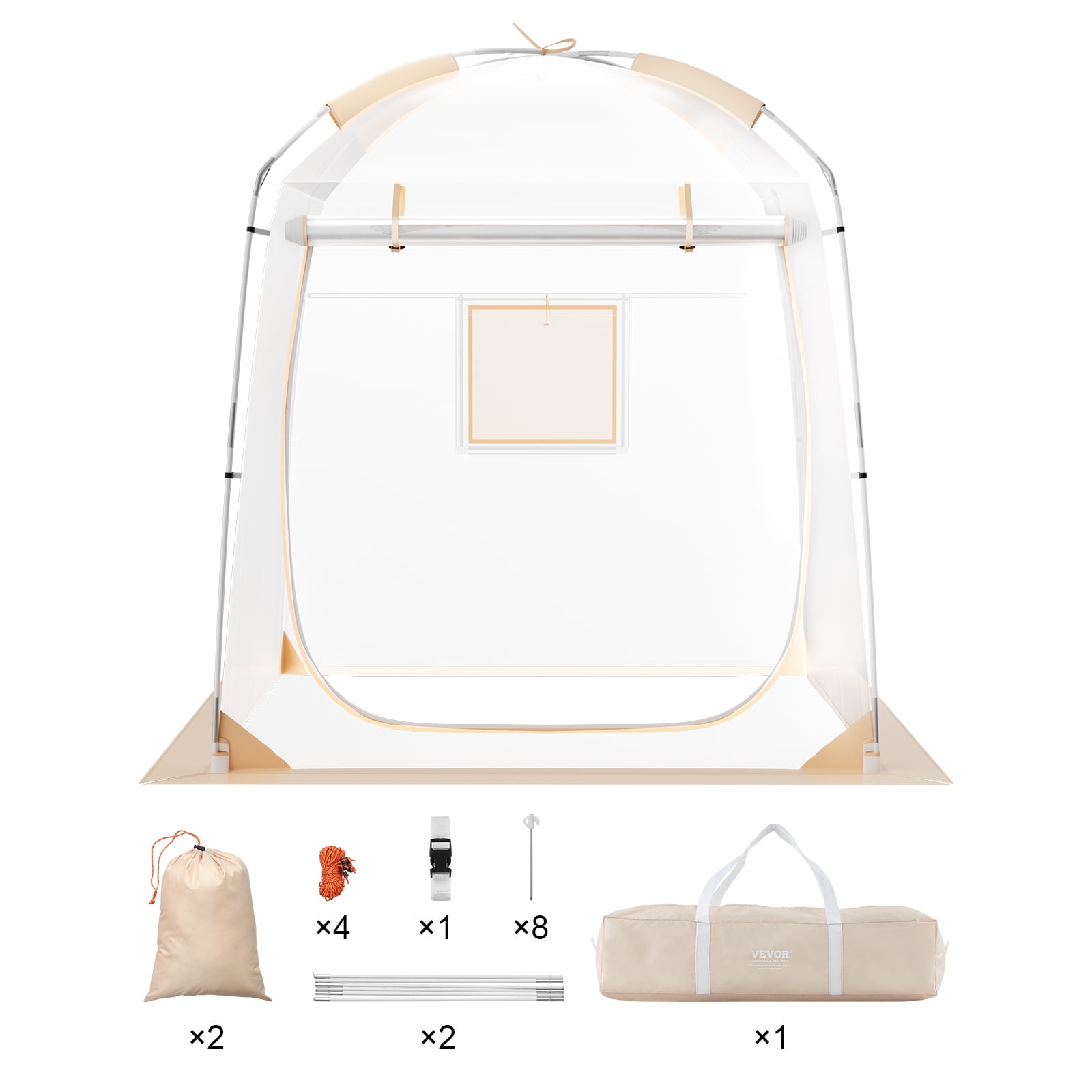VEVOR Sports Tent, 2-4 People, Instant Tent Shelter Weatherproof Pod, Outdoor Bubble Clear View Tent, Climate Canopy Shelter for Soccer, Football, Softball & Other Sporting Events, Parades, Fishing