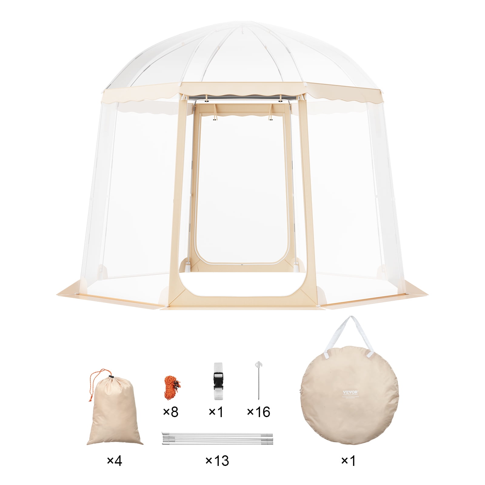 VEVOR Sports Tent, 4-8 People, Instant Pop-Up Tent Shelter Weatherproof Pod, Outdoor Bubble Clear View Tent, Climate Canopy Shelter for Soccer, Football, Softball & Other Sporting Events and Parades