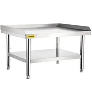 VEVOR Stainless Steel Equipment Grill Table Grill Stand Table with Adjustable Storage Undershelf 60*30*24 Inch
