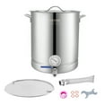 thumbnail image 1 of VEVOR Stainless Steel Kettle, 16 GALLON Brewing Pot, Tri Ply Bottom for Beer, Brew Kettle Pot, Home Brewing Supplies Includes Lid, Handle, Thermometer, Ball Valve Spigot, Filter, Filter Tray, 1 of 9