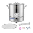 thumbnail image 1 of VEVOR Stainless Steel Kettle, 5 GALLON Brewing Pot, Tri Ply Bottom for Beer, Brew Kettle Pot, Home Brewing Supplies Includes Lid, Handle, Thermometer, Ball Valve Spigot, Filter, Filter Tray, 1 of 9