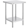 thumbnail image 1 of VEVOR Stainless Steel Prep Table,24 x 24 x 34 Inch,700 lbs Load Capacity, Heavy Duty Metal Worktable with 3 Adjustable Height Levels,Commercial Workstation for Kitchen Garage Restaurant Backyard, 1 of 9