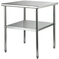 thumbnail image 1 of VEVOR Stainless Steel Prep Table / Commercial Worktable 30 × 30 × 36 inch;800 lbs Capacity;Stainless Steel with 0.6" Density Board, 1 of 8