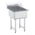 thumbnail image 1 of VEVOR Stainless Steel Prep & Utility Sink, 1 Compartment Free Standing Small Sink Include Faucet & legs, 27"x41" Commercial Single Bowl Sinks for Garage, Restaurant, Kitchen, Laundry, 1 of 9
