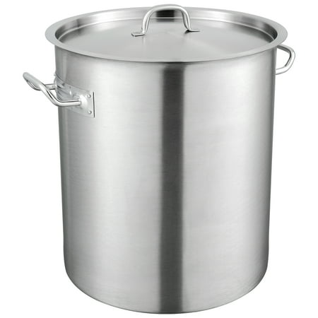 VEVOR Stainless Steel Stockpot,42 Quart Large Cooking Pots, Multipurpose Cookware Sauce Pot with Lid & Handle, Heavy Duty Commercial Grade Stock Pot, Sanding Treatment,for Large Groups Events Silver