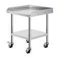 thumbnail image 1 of VEVOR Stainless Steel Work Table, 24 x 24 x 30 Inch Commercial Food Prep Worktable with 4 Wheels, Casters, 3-Sided Backsplash Heavy Duty Prep Worktable, Metal Work Table for Restaurant Home Hotel, 1 of 6