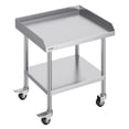 thumbnail image 1 of VEVOR Stainless Steel Work Table, 24 x 28 x 30 Inch Commercial Food Prep Worktable with 4 Wheels, Casters, 3-Sided Backsplash Heavy Duty Prep Worktable, Metal Work Table for Restaurant Home Hotel, 1 of 9