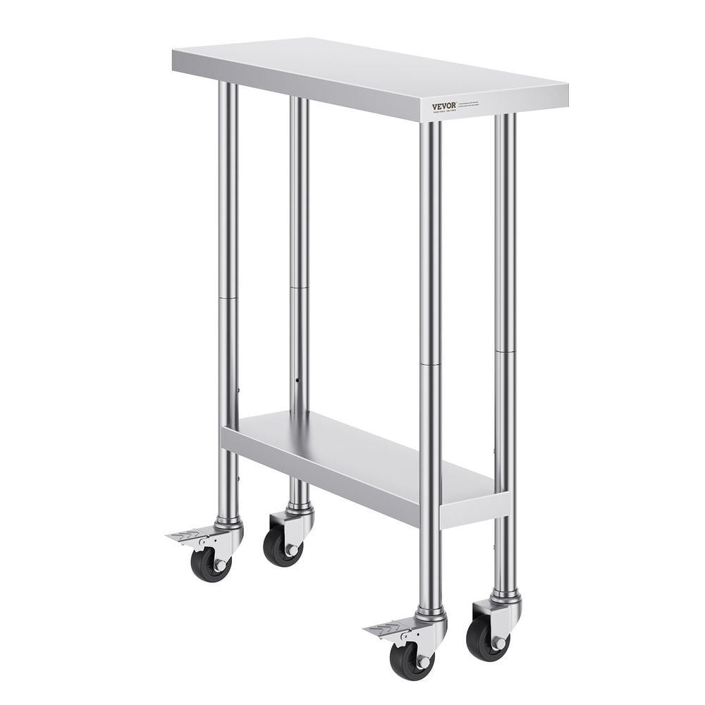 KPS Galvanized Steel Table Legs - 35 Inch Heavy-Duty Set Of 4 For Commercial Kitchen Work Tables & Prep Stations