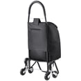 thumbnail image 1 of VEVOR Stair Climber Trolley Dolly, 36L Folding Shopping Cart, Grocery Cart Trolley Laundry Stair Climbing Handcart with 6 Wheels & Oxford Cloth Bag, Foldable Cart for Shopping Grocery Laundry, Black, 1 of 6