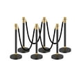 thumbnail image 1 of VEVOR Stanchions and Velvet Ropes, 6 Pcs Crowd Control Barriers with 4 Black Velvet Ropes, Stainless Steel Stanchion Post Queue with Sand Injection Hollow Base for Theater, Wedding, Party Supplies, 1 of 9