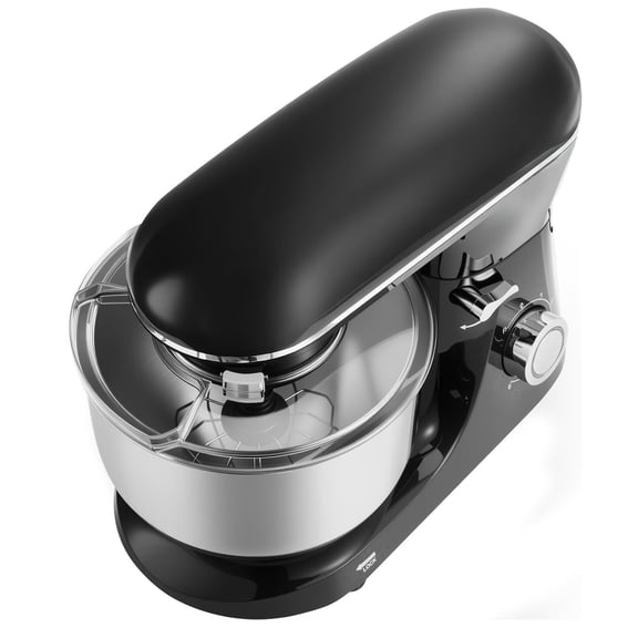 VEVOR Stand Mixer, 6 QT Dough Mixer, 660W 6 + P Speeds Tilt-head Food Mixer with Stainless Steel Bowl, Dough Hook, Wire Whip, Flat Beater, Scraper,Household Stand Mixer for Baking & Mixing,