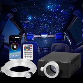 VEVOR Starlight Headliner Kit, 150 pcs 0.03 in 6.5 ft, 16W Fiber Optic Star Ceiling Lights for Car, Bluetooth APP, Remote Control, Sound Activated, RGBW Light Engine, for Home Bed Room Decoration