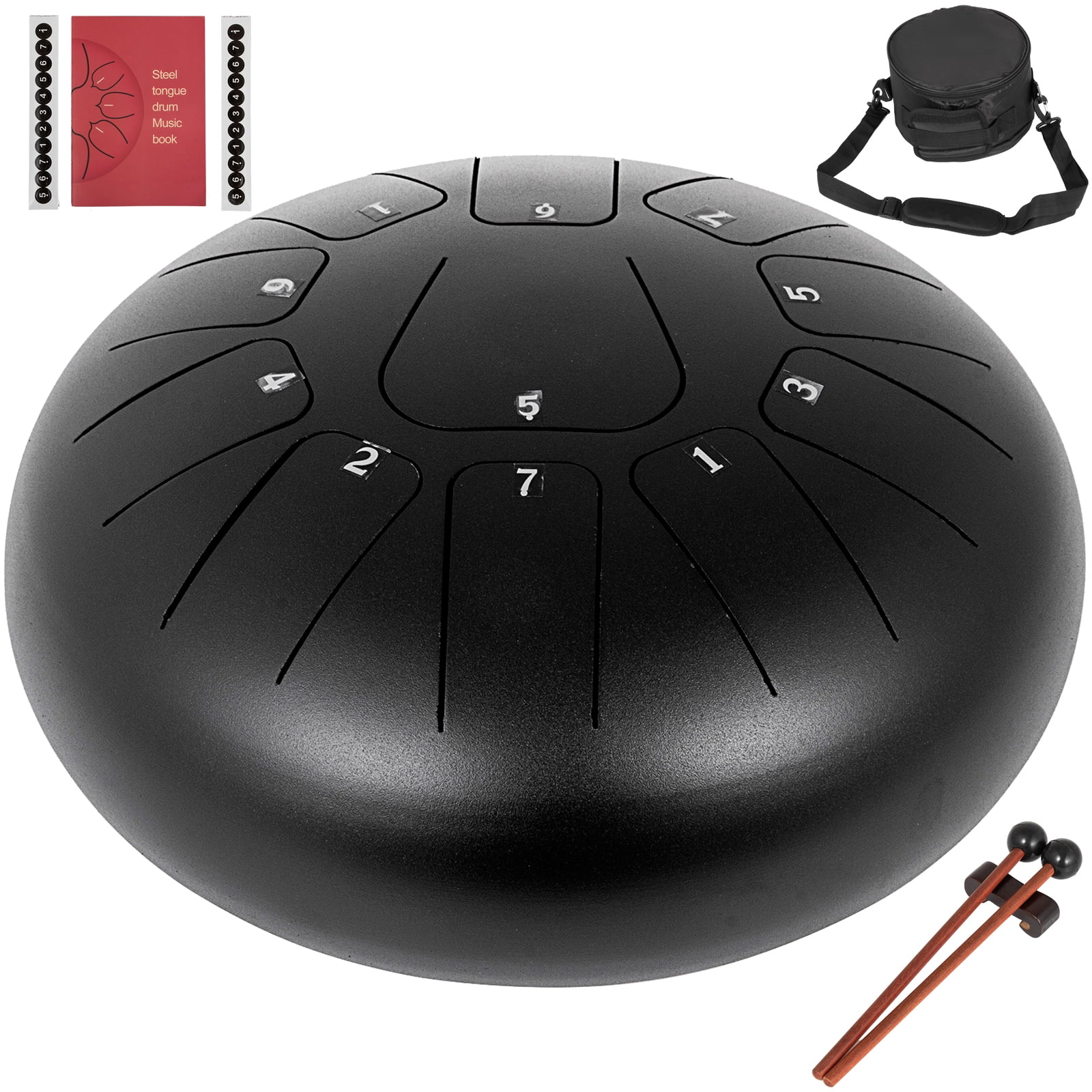 Ubblove Steel Tongue Drum 11 Notes 6 inch Handpan Drum Percussion  Instruments with Mallets Bag for Meditation Musical Education Concert Party  Gifts 