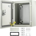 thumbnail image 1 of VEVOR Electrical Enclosure Box 10x8x6 Carbon Steel Gray IP65 Waterproof, 1 of 10