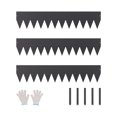 thumbnail image 1 of VEVOR Steel Landscape Edging, 3 Packs 40 x 8 in Rust-Resistant Metal Landscape Edging, Bendable Garden Edging Border, Heavy Duty Lawn Edging, Easy-to-Install, Flower Bed Yard Pathway Divider Black, 1 of 9