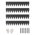 thumbnail image 1 of VEVOR Steel Landscape Edging, 4 Packs 40 x 8 in Rust-Resistant Metal Landscape Edging, Bendable Garden Edging Border, Heavy Duty Lawn Edging, Easy-to-Install, Flower Bed Yard Pathway Divider Black, 1 of 9