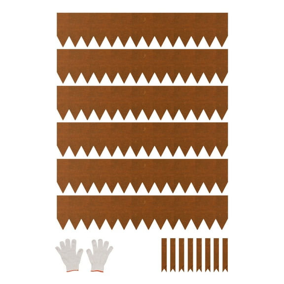 VEVOR Steel Landscape Edging, 6 Packs 40 x 8 in Weather-Resistant & Pre-Rust Metal Landscape Edging, Bendable Garden Edging Border, Lawn Edging for Flower Bed Yard Pathway Divider