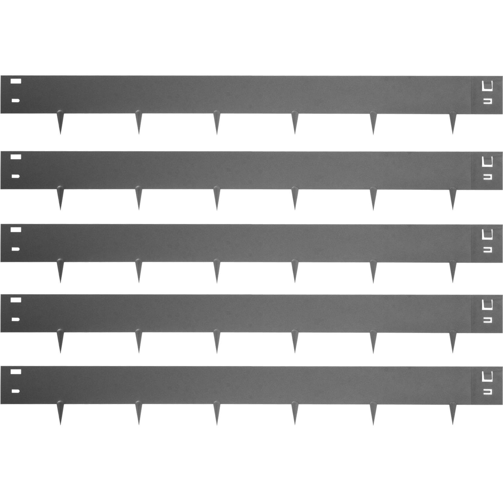 VEVOR Steel Lawn Edging, 5PCS Metal Landscape Edging, 4"x39" Garden