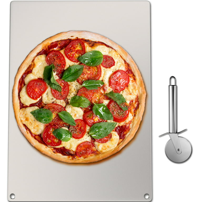 VEVOR Steel Pizza Stone, 14.2 x 20 x 0.2, A36 Steel Baking Steel Pizza  Stone for Oven and Grill, Large Size Steel Pizza Pan with 20x Higher
