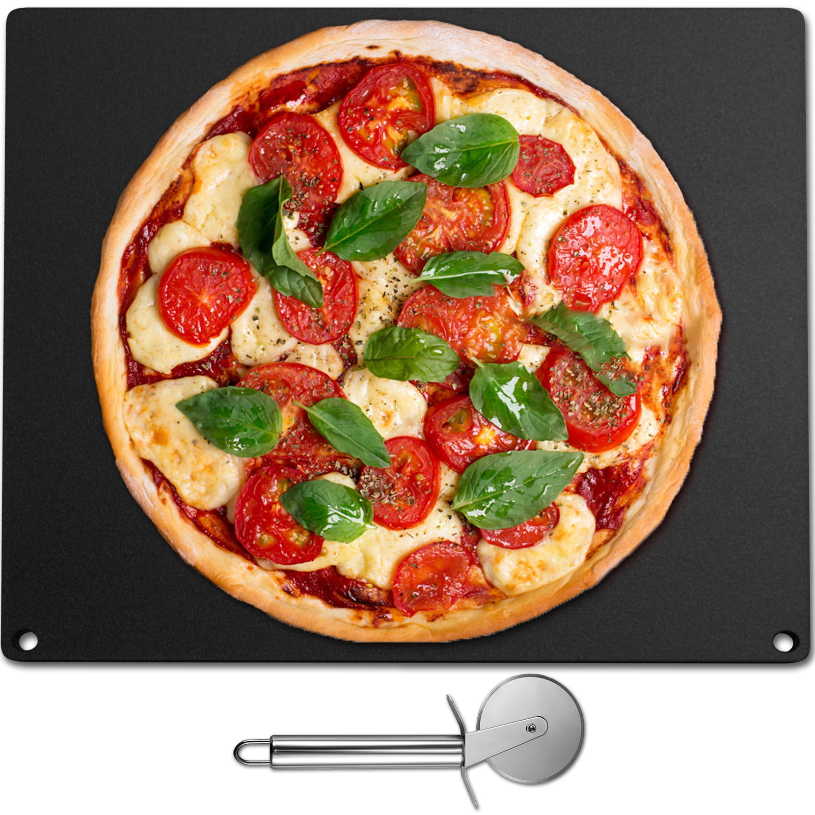 VEVOR Steel Pizza Stone, 16.1 x 14.2 x 0.4, A36 Steel Baking Steel Pizza  Stone for Oven and Grill, Large Size Steel Pizza Pan with 20x Higher