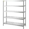 thumbnail image 1 of VEVOR Storage Shelf, 5-Tier Storage Shelving Unit, Stainless Steel Garage Shelf, 59.1 x 17.7 x 70.9 inch Heavy Duty Storage Shelving, 661 Lbs Total Capacity with Adjustable Height and Vent Holes, 1 of 9