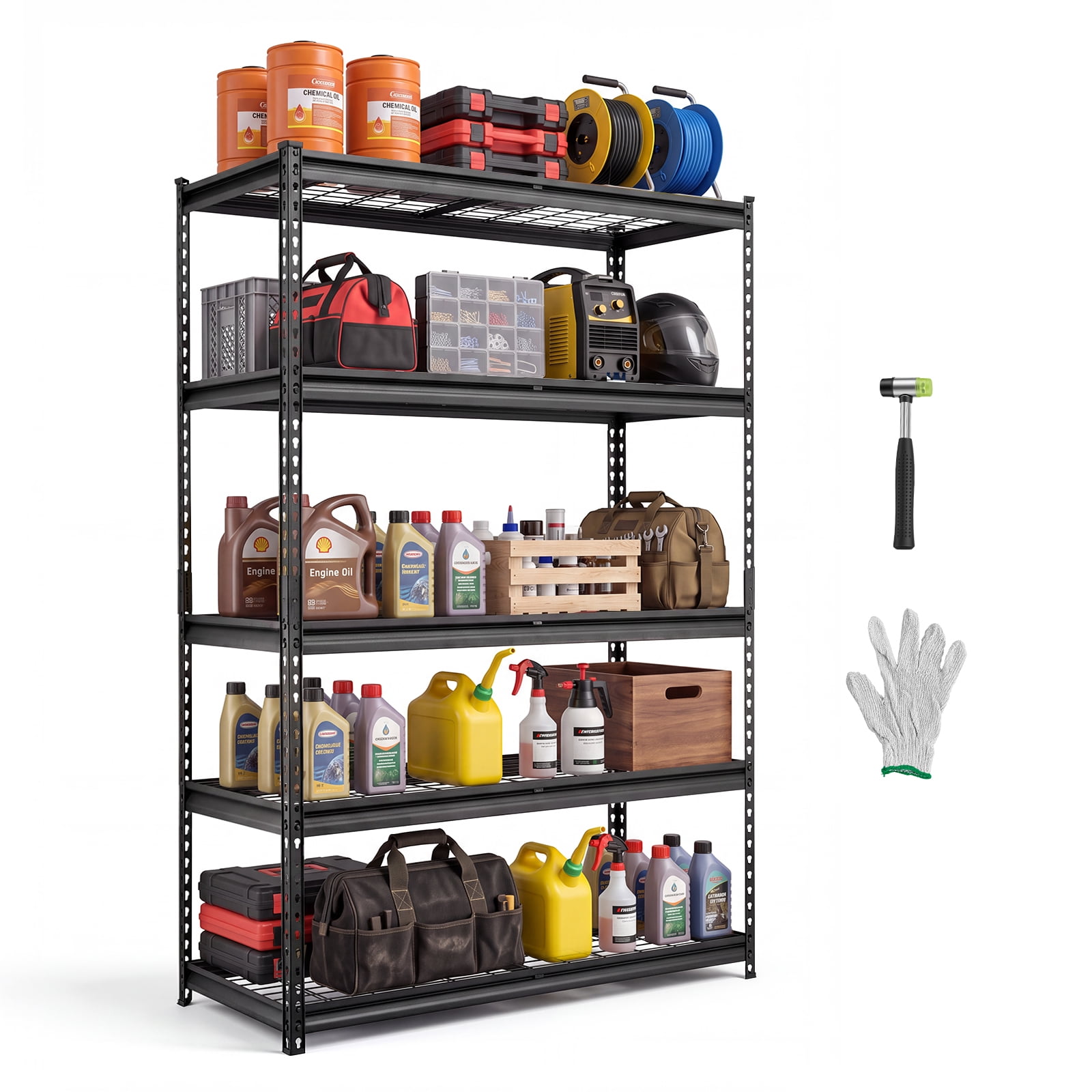 VEVOR Storage Shelves, 5-Tier 3000 lbs Garage Shelving 48 x 20 x 71.4