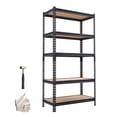 thumbnail image 1 of VEVOR Storage Shelves, 5-Tier Adjustable, 2000 lbs Capacity, Heavy Duty Garage Storage Shelving Unit, Metal Utility Rack Shelf, for Kitchen Pantry Basement Bathroom, 32.36" W x 16.34" D x 62.76" H, 1 of 9