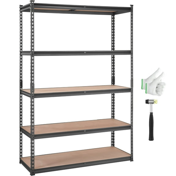 VEVOR Storage Shelving Unit, 5-Tier Adjustable 2000 lbs Capacity Heavy Duty Garage Shelves 18" D x 48" W x 72" H