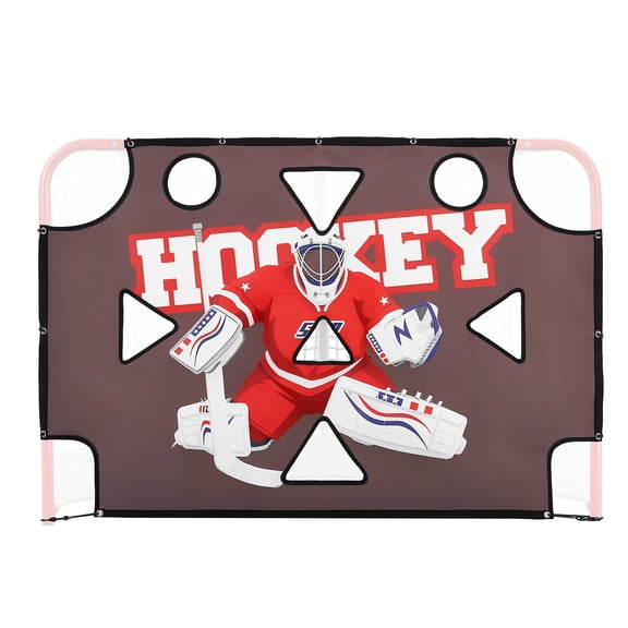 VEVOR Street Hockey Goalie Shooting Target, Shooter Tutor Ice Hockey Goal Practice Target, Tear-proof Premium Net with 11 Hole, Easy Attach Targets,Training Equipment for Practicing Shooting Accuracy