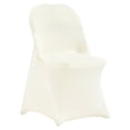 thumbnail image 1 of VEVOR Stretch Spandex Folding Chair Covers, Universal Fitted Chair Cover, Removable Washable Protective Slipcovers, for Wedding, Holiday, Banquet, Party, Celebration, Dining (50PCS Beige), 1 of 9