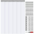thumbnail image 1 of VEVOR Strip Curtain, 84" Height x 38" Width, 0.08" Thickness, 6PCS Clear PVC Strip Door Curtain, Freezer Curtain, Plastic Door Strips for Walk in Freezers, Coolers & Warehouse Doors, with 50% Overlap, 1 of 9