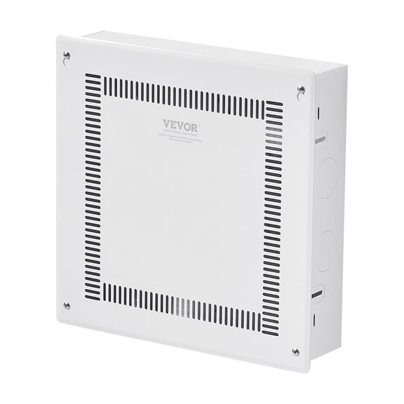 VEVOR Structured Media Enclosure, 14-Inch, Recessed in-Wall Media Box with Cover, Wall-Mount Cable Management Box Kit, Structured Wiring Multi-Media Cabinet, Cold-Rolled Steel, for TV Home T