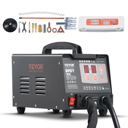 VEVOR Stud Welder Dent Repair Kit, 220V 3KW Spot Welder Dent Puller with Auto/Manual Welding & 7 Versatile Modes, Auto Body Spot Welding Dent Puller Machine for Car, Truck Dent Repair