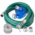 thumbnail image 1 of VEVOR Suction Hose Kit for Water Pump, with 2 in x 50 ft Blue Backwash Hose, 20 ft Green Suction Hose, and Steel Round Hole Strainer, Camlocks, Clamps, Cam & Groove Adapter, for Multiple Purposes, 1 of 9