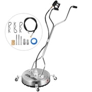 VEVOR Surface Cleaner 20 inch Flat Surface Cleaner for Pressure Washer 4000psi Pressure with 3/8 Quick Connector Surface Cleaner W/Casters 10.5GPM Stainless Ste