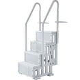 thumbnail image 1 of VEVOR Swimming Pool Ladder, 4-Step Double Handrails Stairs with Non-Slip Heavy Duty Steps, Reliable 400 lbs Max Load Capacity, for 48-54" Inground & Above-Ground Pools of Any Decking Surface, 1 of 9