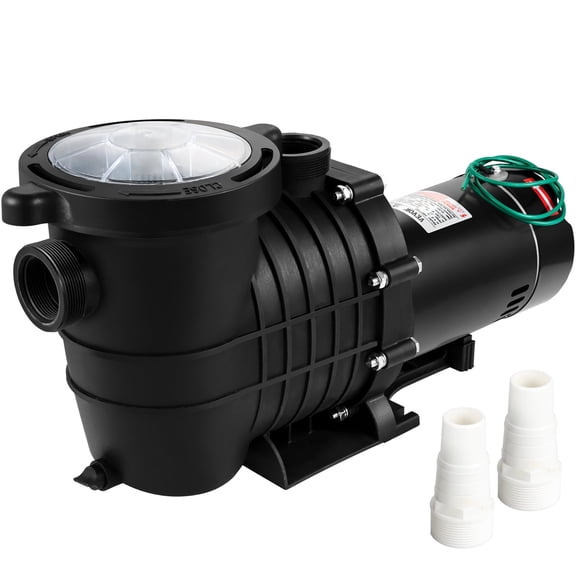 VEVOR 1HP Swimming Pool Pump for Above Ground Pools, 110V/220V, 5544GPH, Includes Strainer Basket & Two 1-1/2'' NPT Connectors