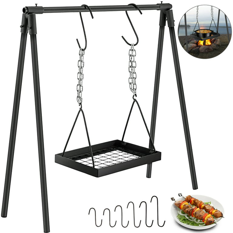 VEVOR Swing Grill 37'' Campfire Cooking Stand Outdoor Picnic