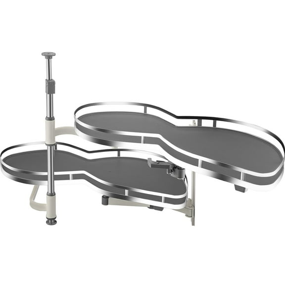 VEVOR Swing Right Blind Corner Cabinet Pull Out 2 Tier Swing Tray Organizer for 36-inch Cabinets, Soft Close Cloud Blind Solution