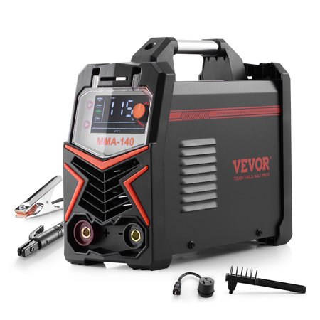 VEVOR MMA Welder, 140A 4-in-1 Welding Machine - MMA (Stick)/DC Pulse MMA/DC Pulse TIG/Lift TIG, 110 & 220V Dual Voltage Electric Welder with LED Display, Synergic Control, IGBT Inverter Hot Start