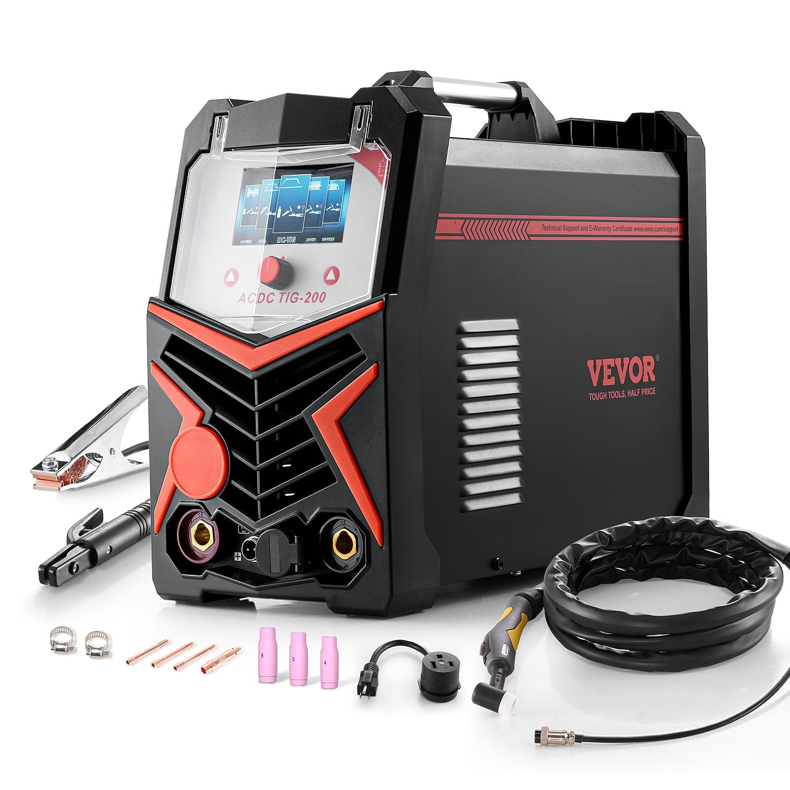VEVOR TIG Welder, 200A 6-In-1 Aluminum Welding Machine (LED Display ...