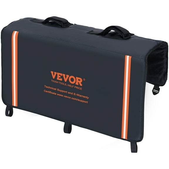 VEVOR Tailgate Bike Pad, 33" Truck Tailgate Pad Carry 2 Mountain Bikes, Tailgate Protection Pad with Reflective Strips and Tool Pocket, Universal Tailgate Pad for Small-Size Pickup Trucks