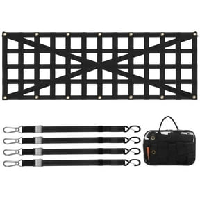 VEVOR Tailgate Net, 54 in x 18 in, Heavy Duty Cargo Net for Truck Bed with 4 Adjustable Telescopic Straps, Cross-reinforced Design, Extendable & Durable, Suitable for Pickup, Truck, Trailer, Jeep,SUV