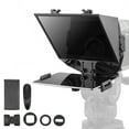 thumbnail image 1 of VEVOR Teleprompter, 13" Aluminum Alloy, Floor Type with Adjustable Angle Spectroscope, Remote Control, for YouTube, Twitch, Zoom, Supports DSLR/Webcam/Smartphone, for Video Recording/Live Streaming, 1 of 9