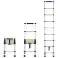 thumbnail image 1 of VEVOR Telescoping Ladder, 8.5FT Aluminum Lightweight Extension Ladder, One-button Retraction Collapsible Ladder, 375 LBS Capacity with Non-slip Feet, Portable Compact Ladders for Home, RV, Loft, 1 of 9