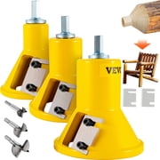 VEVOR Tenon Cutter, 1"/25.4mm & 1.5"/38mm & 2"/50.8mm, Premium Aluminum & Steel Log Furniture Cutter, with Dual Straight Blades & Button Screws Home Master Kit, Commercial Starter s Tool for Home D