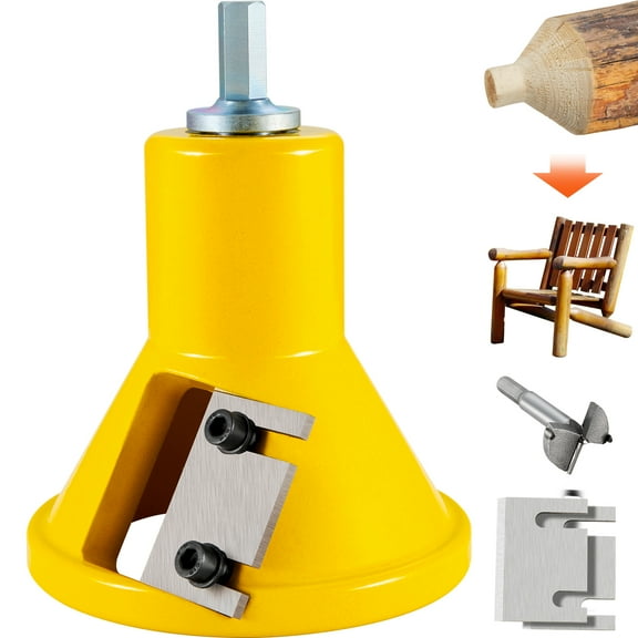 VEVOR Tenon Cutter, 1.5" / 38 mm Diameter, Premium Aluminum & Steel Log Furniture Cutter, with Dual Straight Blades & Button Screws Home Master Kit,Commercial Woodworking Tool for Home Beginner DIY