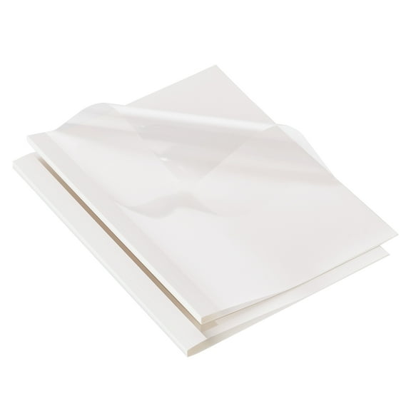 VEVOR Thermal Binding Covers, 10 Pack Thermal Presentation Covers 5/16 inch Spine Holds 2-240 Sheets, PVC Transparent Front Cover and White Back Cover, Letter Size