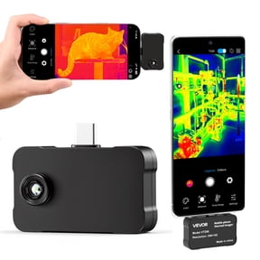 VEVOR Thermal Imaging Camera for Android & iOS, 512 x 384 Super Resolution, 25HZ Refresh Rate Infrared Thermal Imager for Smartphones Tablets, 256 x 192 IR Resolution, -4F-1022F & 6 Color Palettes