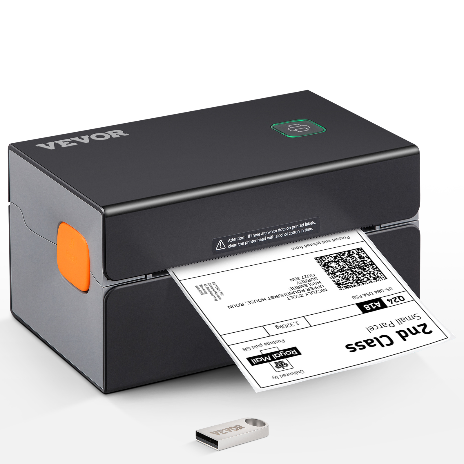 VEVOR Thermal Shipping Label Printer 4X6 300DPI via USB for Amazon eBay Etsy UPS - image 1 of 10